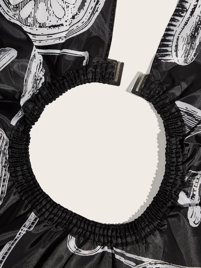 مآزر قص الشعر ذات طبعات التنين قطعة واحدة مطبوعة قماش غطاء لصبغ الشعر، مناسبة للاستخدام في مشاغل الحلاقة وصالون التجميل، ملحقات الحلاقة المهنية. ادوات الشعر ادوات شعر