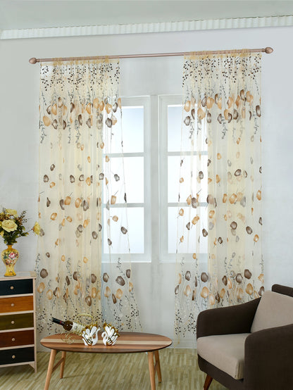 لباس قيعان ريفي أسلوب ملون خزامى تصميم مطبوعة نافذة شاشة ( نمط عشوائي ) قطعة واحدة