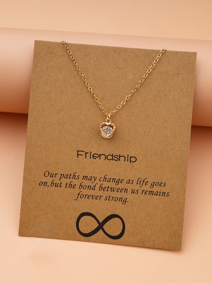 قلادة بتعليقة مكعب زركونيا