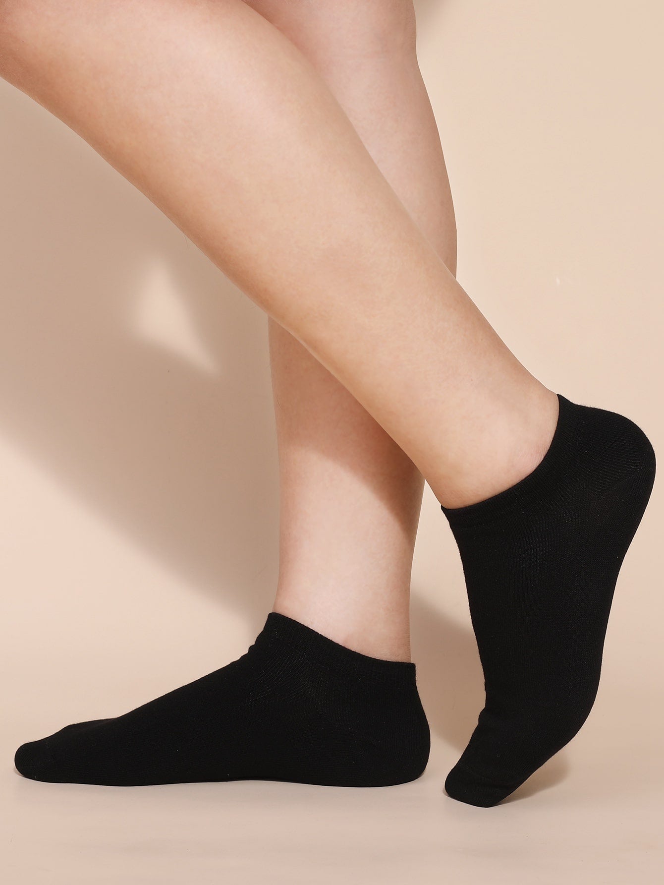 جوارب كاحل بلون موحد 6 ازواج