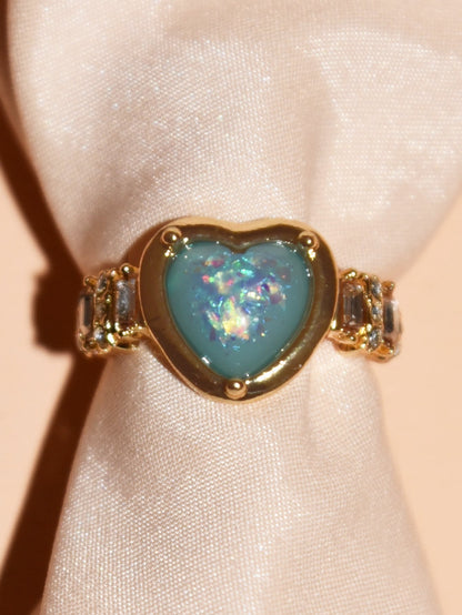 خاتم بديكور قلب