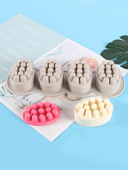 قطعة واحدة 4 اداة تدليك قرص صابون قوالب صنع يدوي شعر شامبو قالب ثلج الى شعر