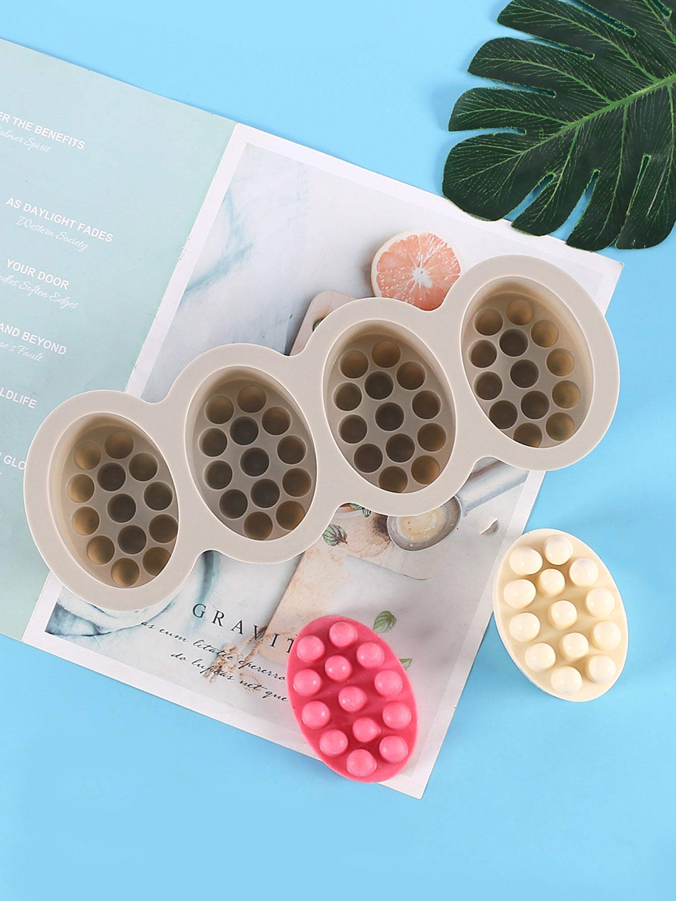 قطعة واحدة 4 اداة تدليك قرص صابون قوالب صنع يدوي شعر شامبو قالب ثلج الى شعر