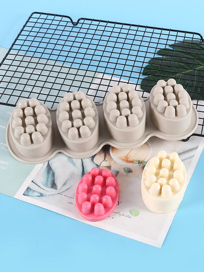 قطعة واحدة 4 اداة تدليك قرص صابون قوالب صنع يدوي شعر شامبو قالب ثلج الى شعر