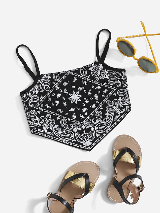 قميص كامي بطبعة المربعات للفتاة المراهقة