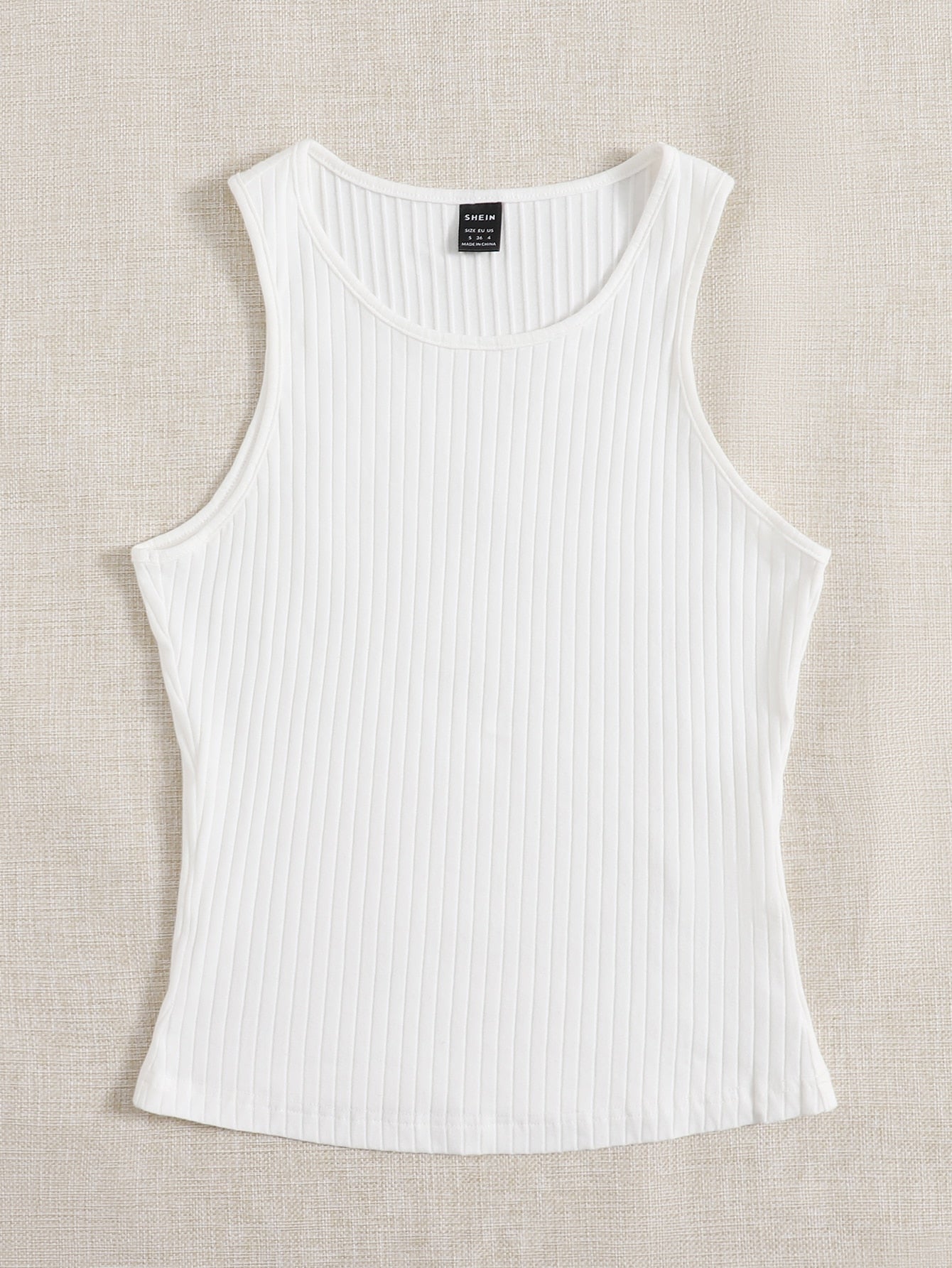 بدلة صيفية جذابة عالية الجودة بدون أكمام من الصوف الضلعي