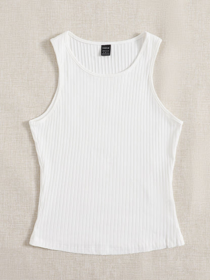 بدلة صيفية جذابة عالية الجودة بدون أكمام من الصوف الضلعي