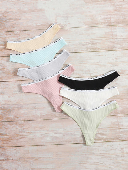 لعبة اليوغا 7 قطع، مجموعة من سروال البانتي المرن بطباعة الحروف للرياضة