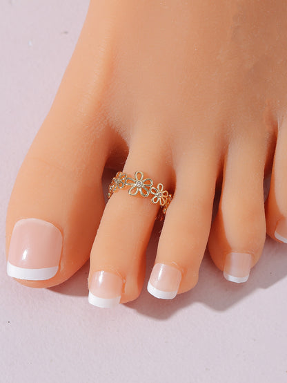 خاتم اصبع القدم بتصميم الأزهار