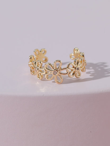 خاتم اصبع القدم بتصميم الأزهار