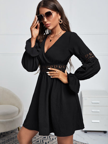 فستان مشد المتباين الصاف أنيقة