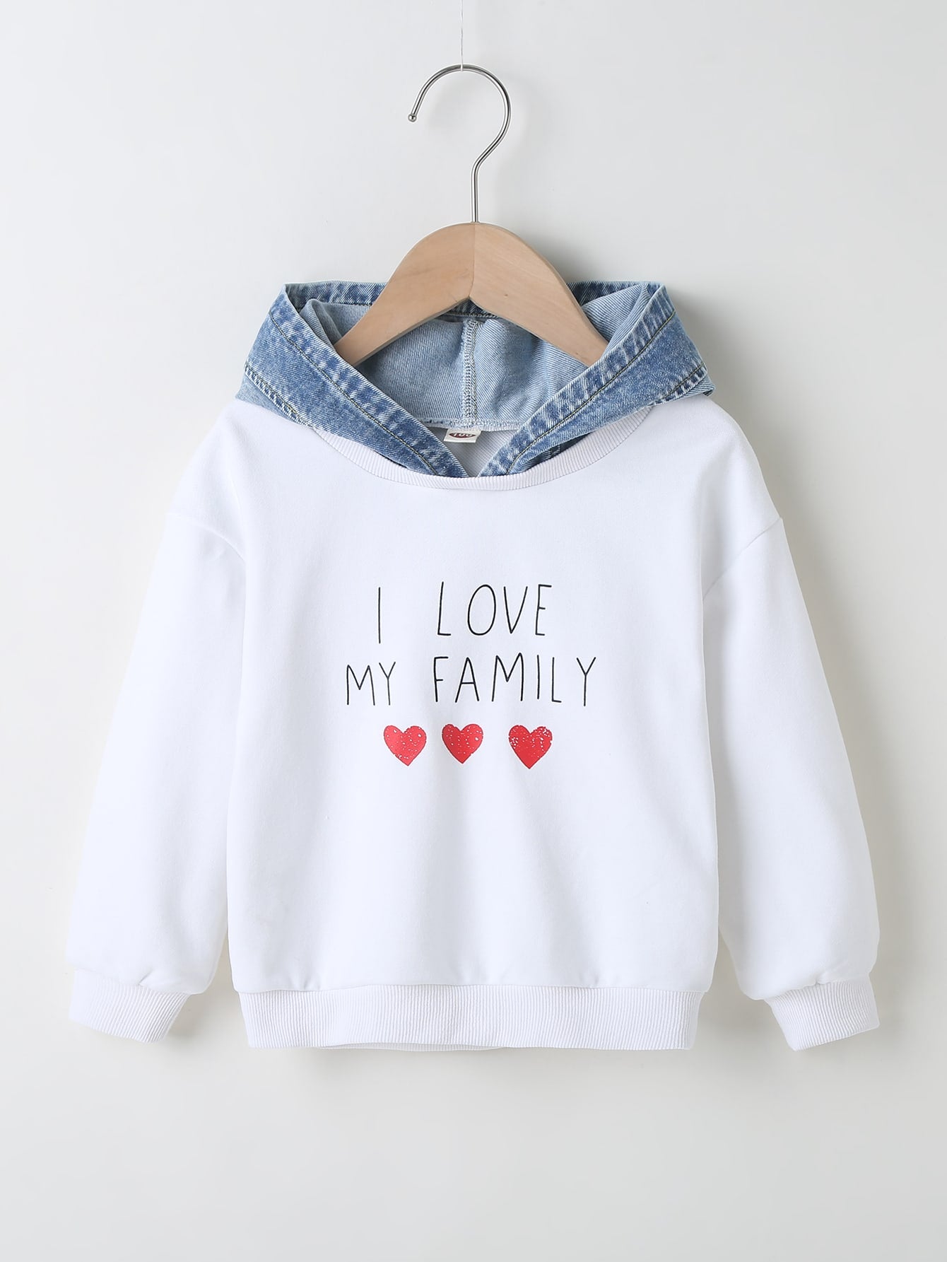 هودي عتيق بقطع متناقضة وشعارات لفتاة شابة وطبعة أذن 3d