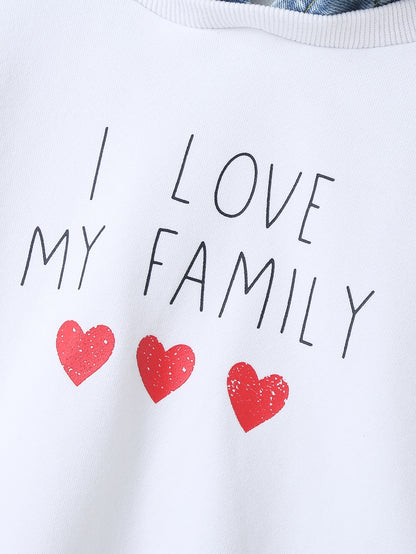 هودي عتيق بقطع متناقضة وشعارات لفتاة شابة وطبعة أذن 3d