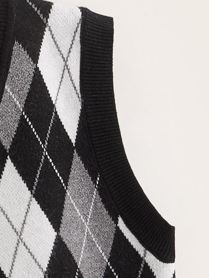 سترة صوفية بلا أكمام بنمط الأرجيل لفتاة المراهقة