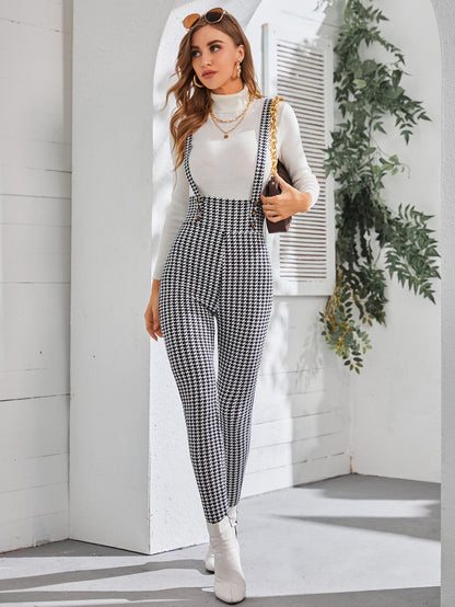 جمبسوت بينافور نحيل بخصر عالي باربطة ظهر متقاطعة مسنن