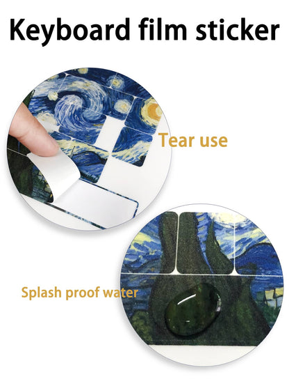 ملصق متوافق مع ماك بوك آير متوافق مع وحة مفاتيح بجرافيك ورقة واحدة