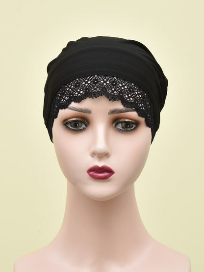 قبعة ربطة دانتيل بونيه للشعر تربان