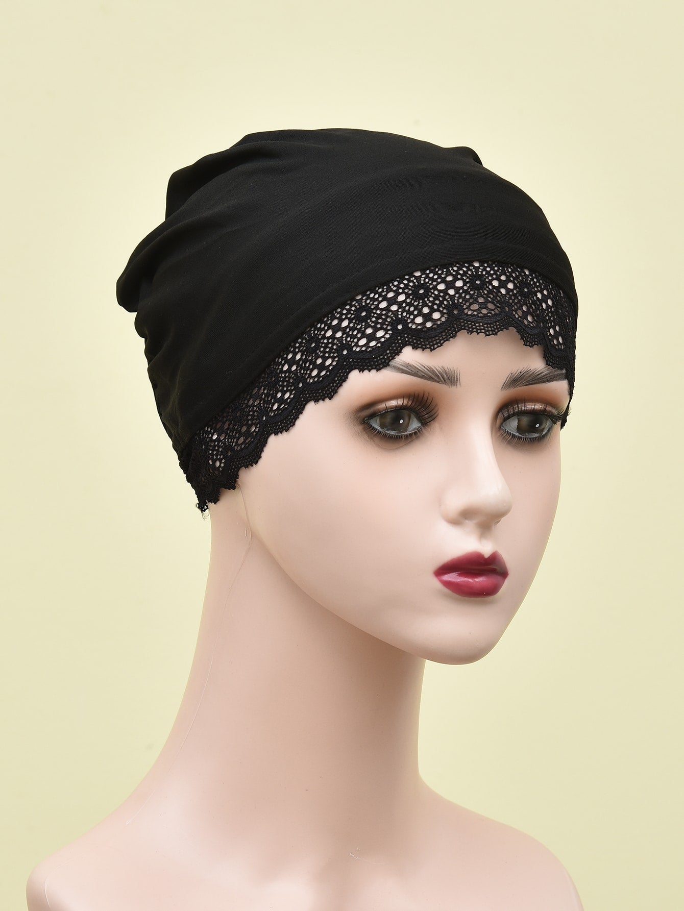 قبعة ربطة دانتيل بونيه للشعر تربان