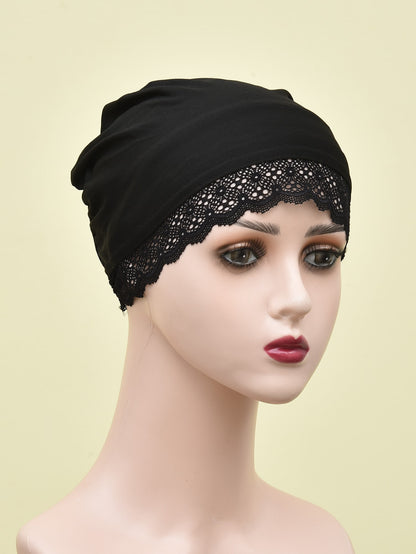 قبعة ربطة دانتيل بونيه للشعر تربان