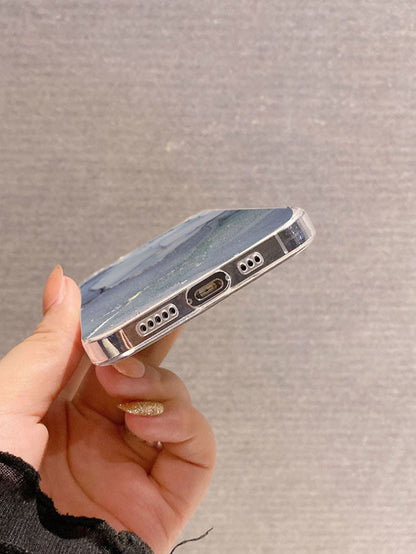 غطاء هاتف بنمط رخامي متوافق مع IPhone 11 و IPhone 13 و IPhone 14 Pro Max