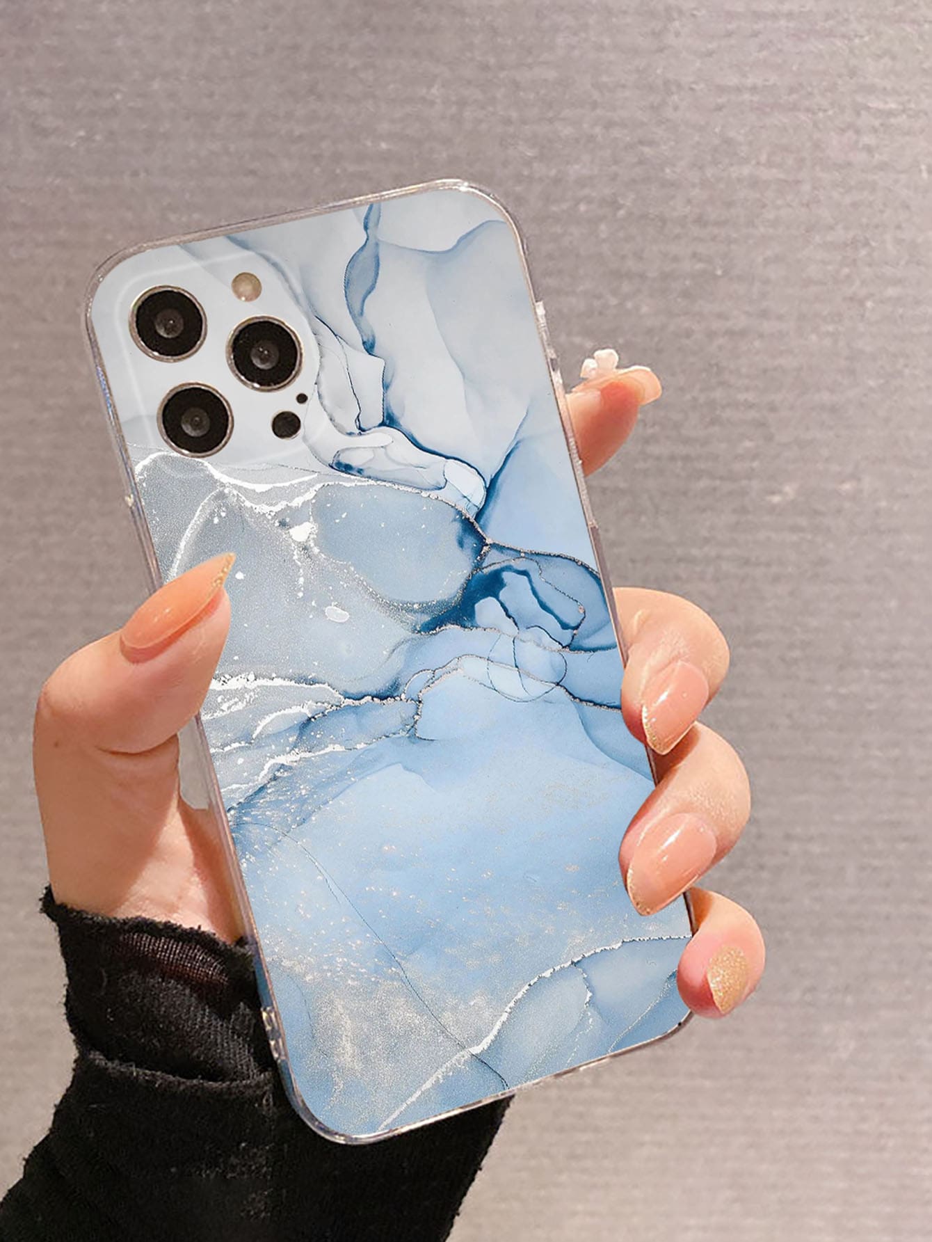 غطاء هاتف بنمط رخامي متوافق مع IPhone 11 و IPhone 13 و IPhone 14 Pro Max