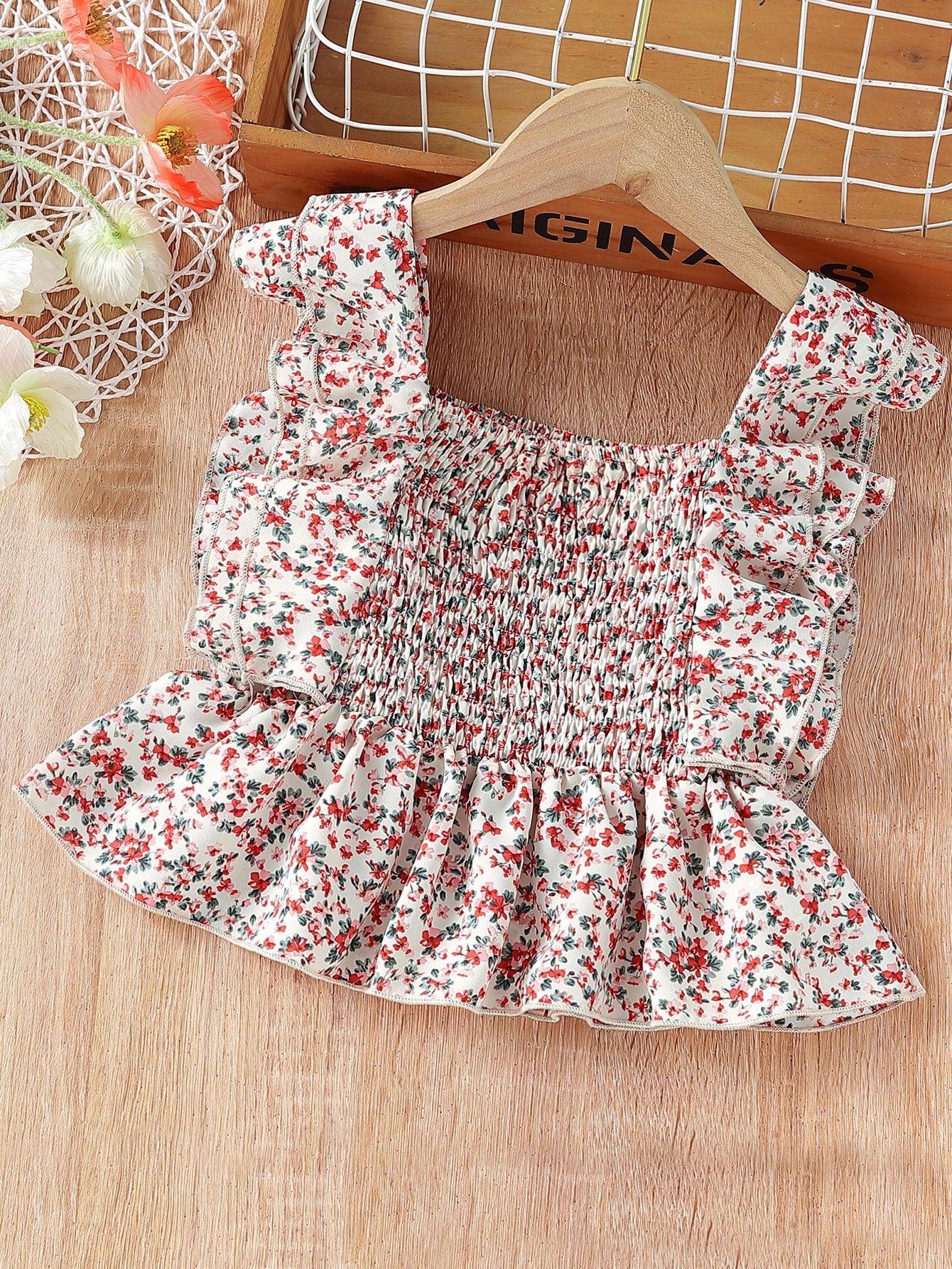 بلايز للبنات الصغار بطباعة زهر