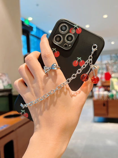 كفر موبايل كرز لوحة مع سلسلة شريط يد