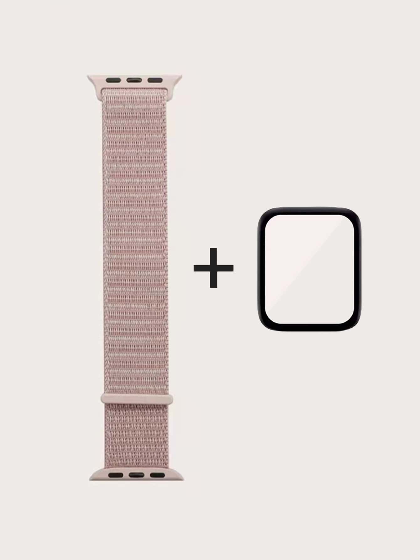 بسيط نيلون حزام ساعة مع شاشة حماية الشاشة متوافق مع Apple Watch