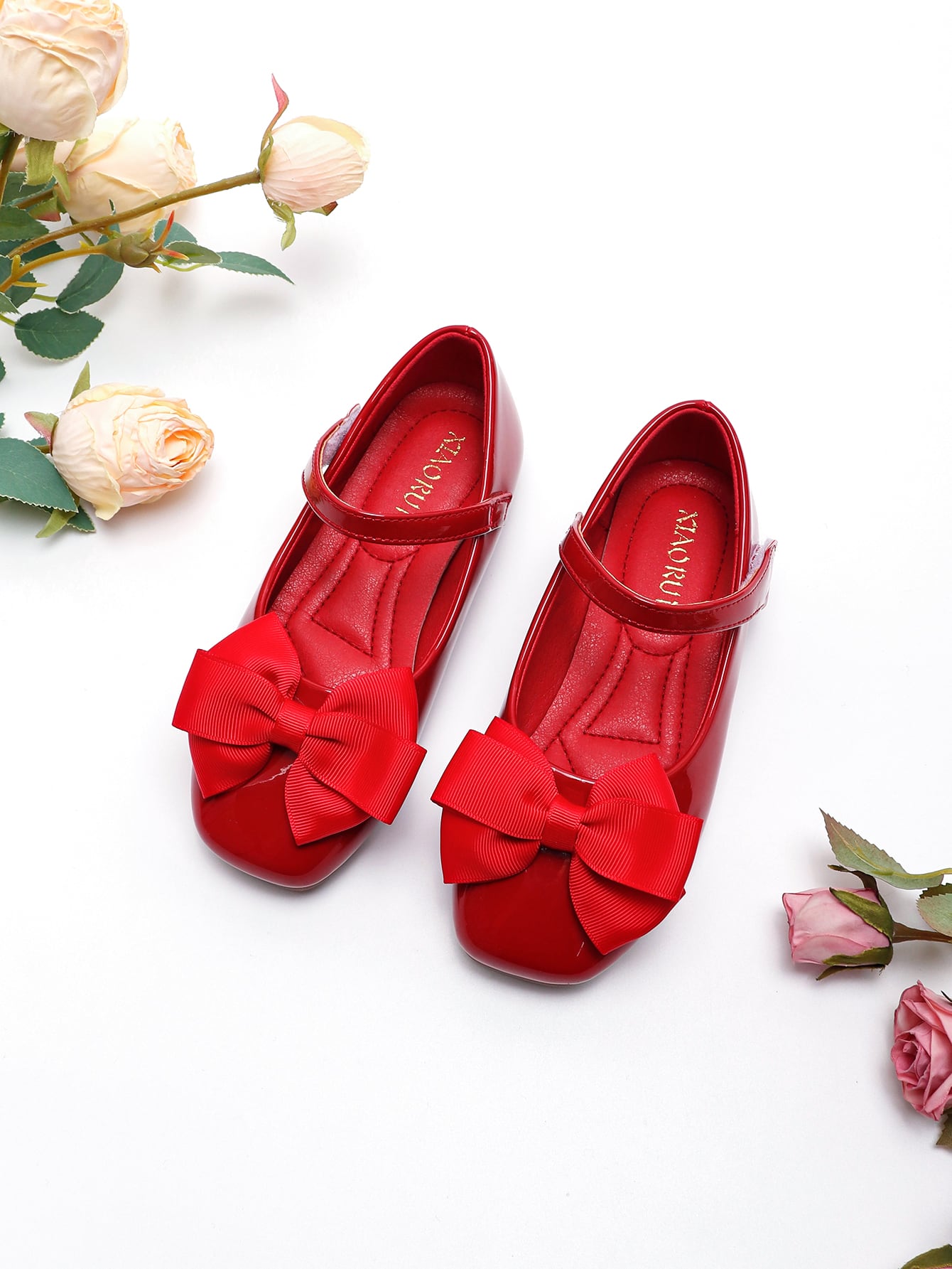 بنات أحذية ماري جين مزخرف بقوس