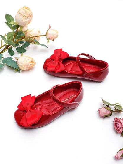 بنات أحذية ماري جين مزخرف بقوس