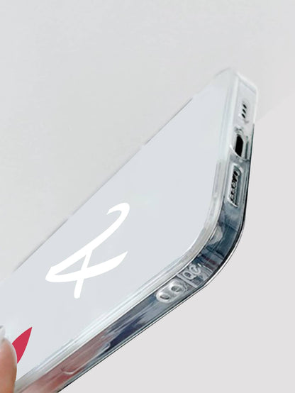 حافظة هاتف شفافة برسومات الحروف