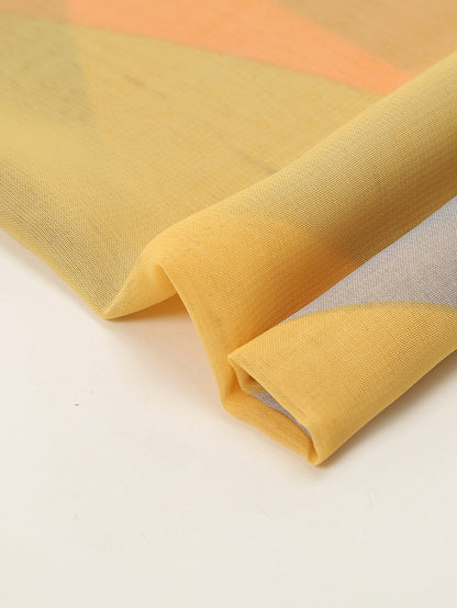 وشاح طباعة هندسية