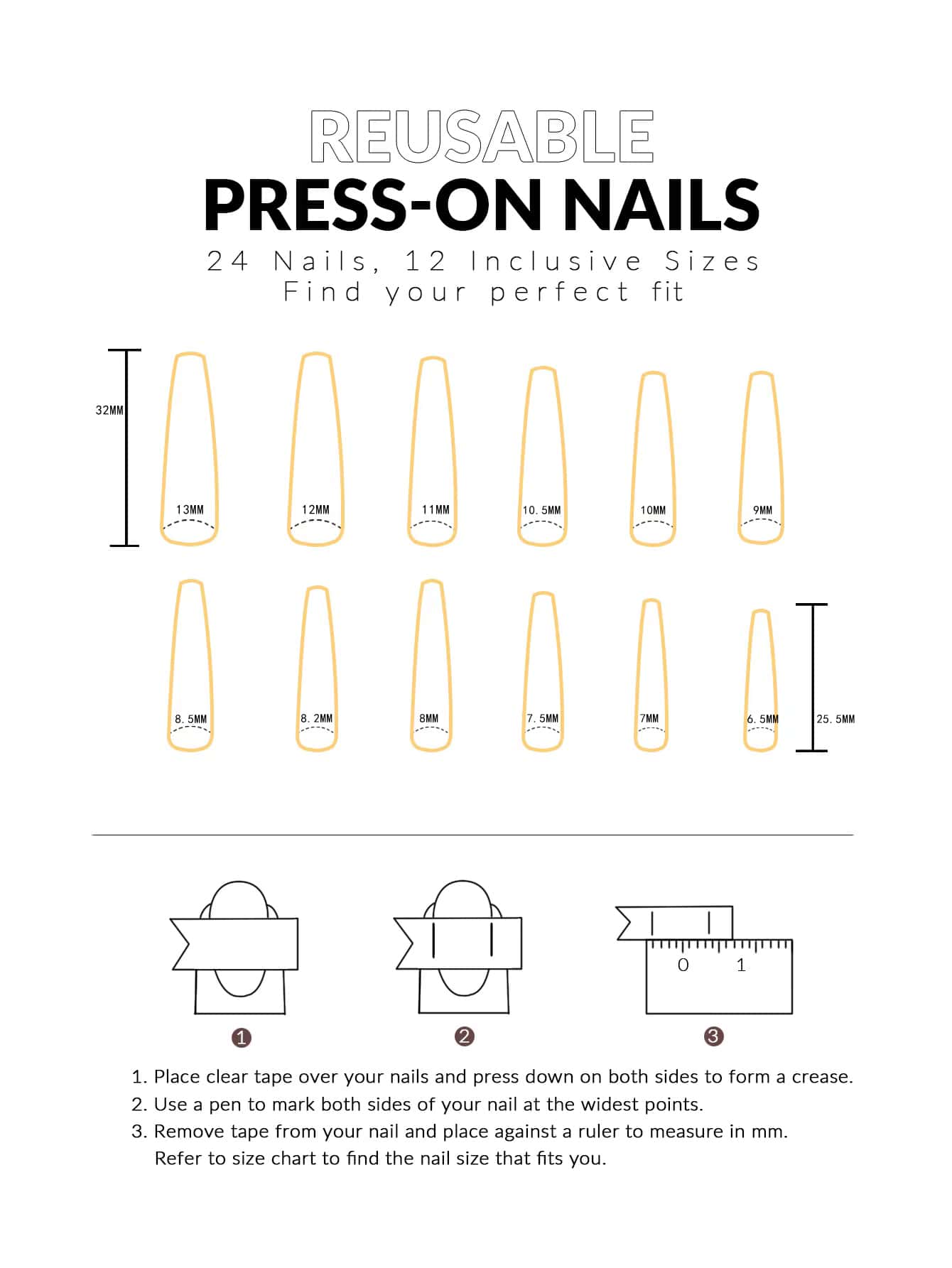 اظافر وهمية ملون مختلط 96 قطعة