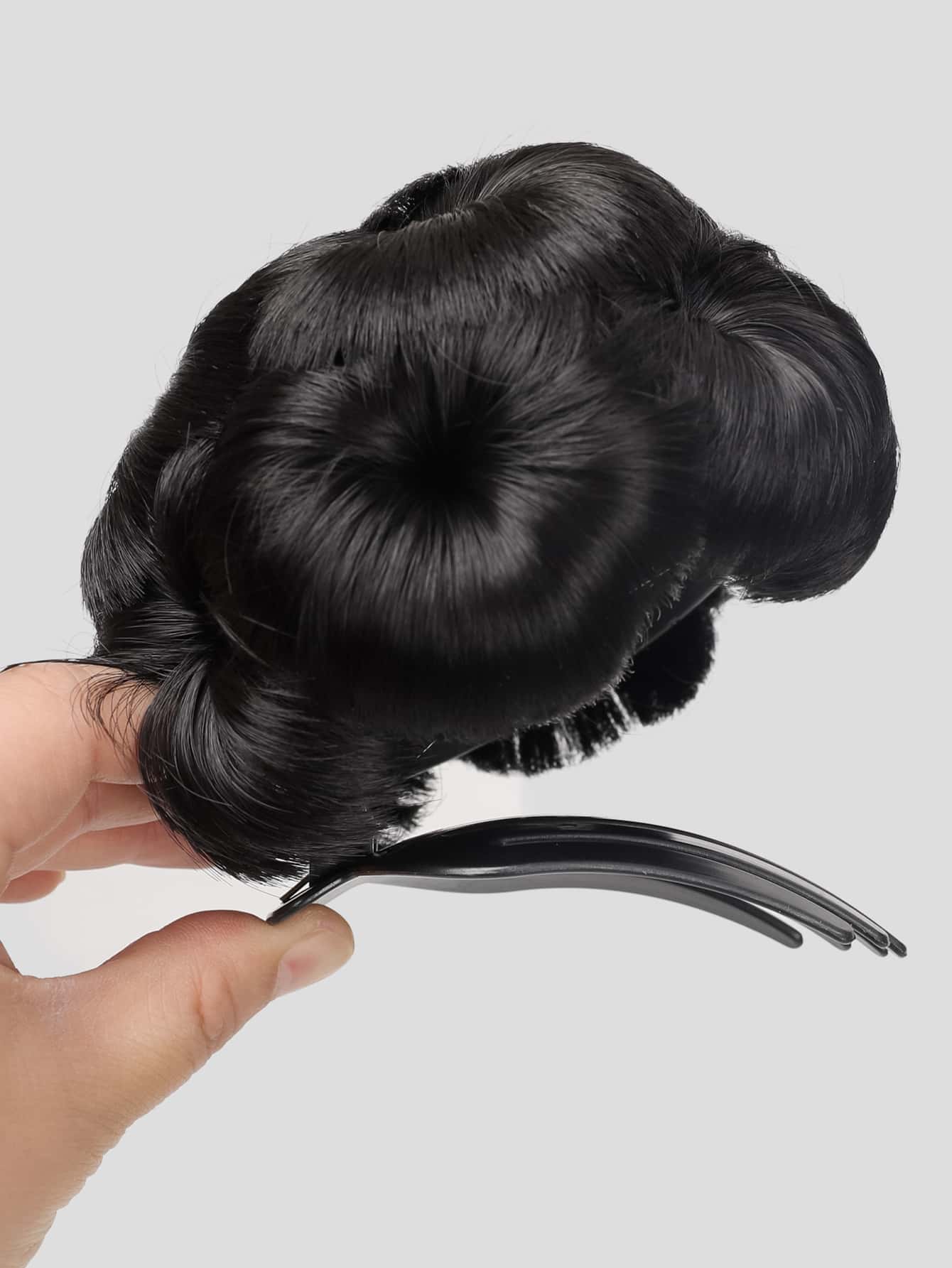 لألياف الاصطناعية كعكة شعر مع قباضة باروكة