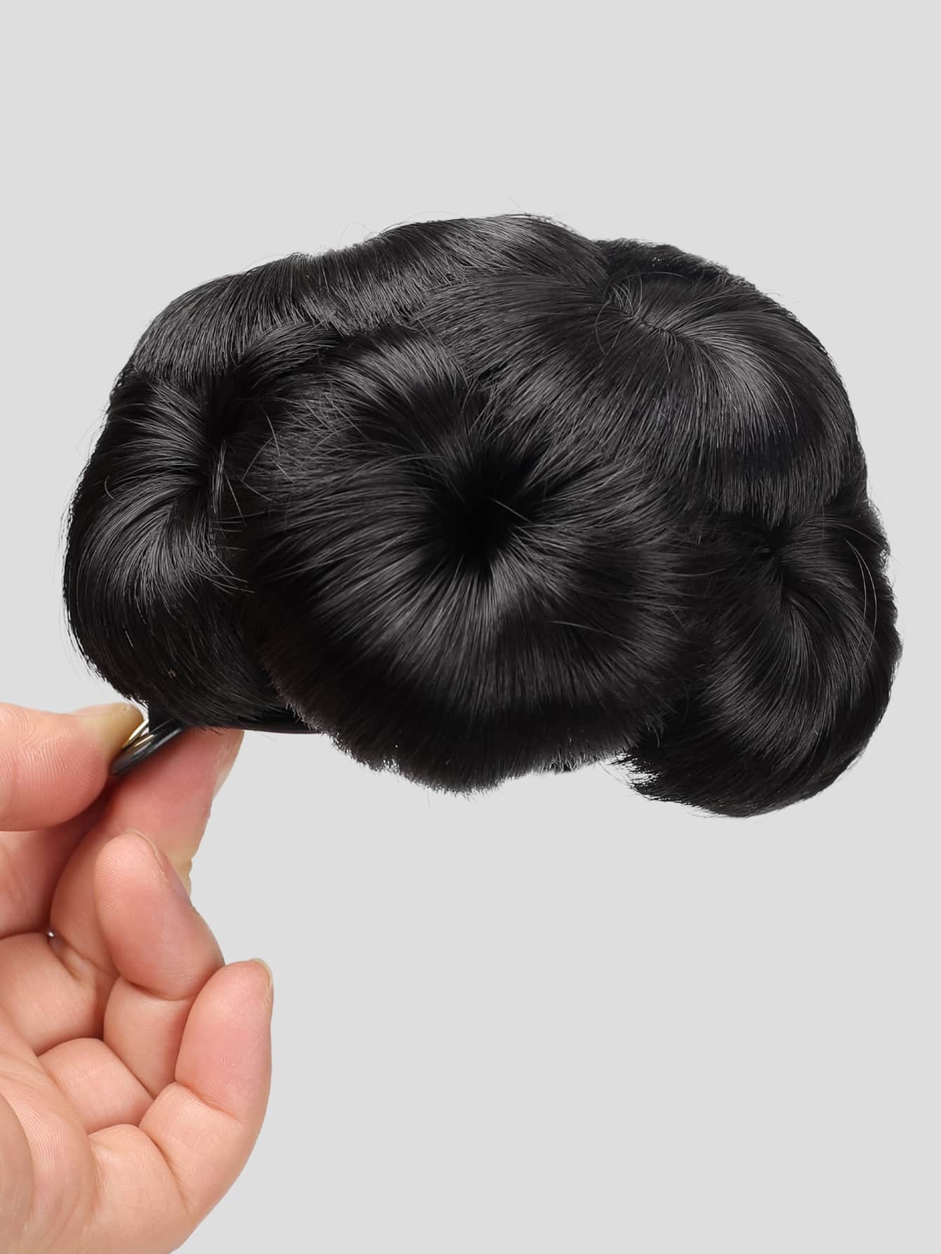 لألياف الاصطناعية كعكة شعر مع قباضة باروكة