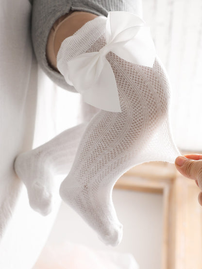 جوارب شبكية بربطات حريرية للبنات، لطيفة الطراز للأنشطة الخارجية في الصيف