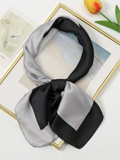 قطعة واحدة من وشاح الرأس الساتان ذو اللونين للنساء - قبعة كيميائية ناعمة، وشاح للرأس، وقبعة حجاب، وباندانا باندانا، وعصابة شعر