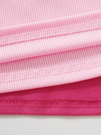 تي شيرت قصير للغاية مع رباط فستان كامي