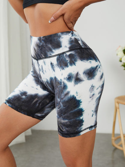 شورت ركوب الدراجات النارية خصر عالي صبغ متعادل