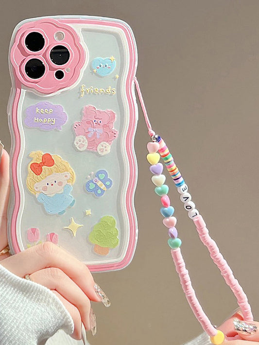 رباط قطيفة بشكل زهرة واحدة لحافظة هاتف