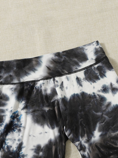 شورت ركوب الدراجات النارية خصر عالي صبغ متعادل