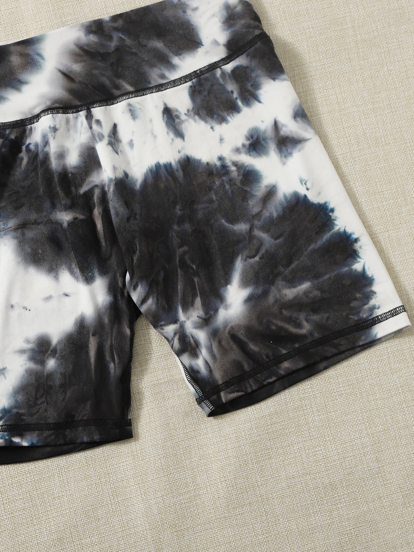 شورت ركوب الدراجات النارية خصر عالي صبغ متعادل