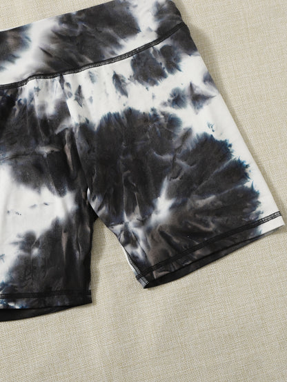 شورت ركوب الدراجات النارية خصر عالي صبغ متعادل