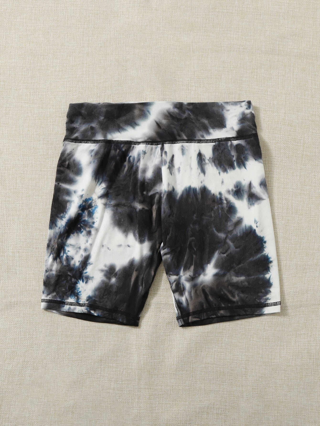 شورت ركوب الدراجات النارية خصر عالي صبغ متعادل