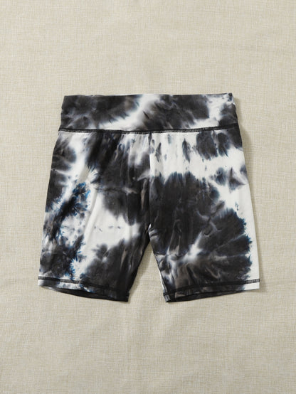 شورت ركوب الدراجات النارية خصر عالي صبغ متعادل