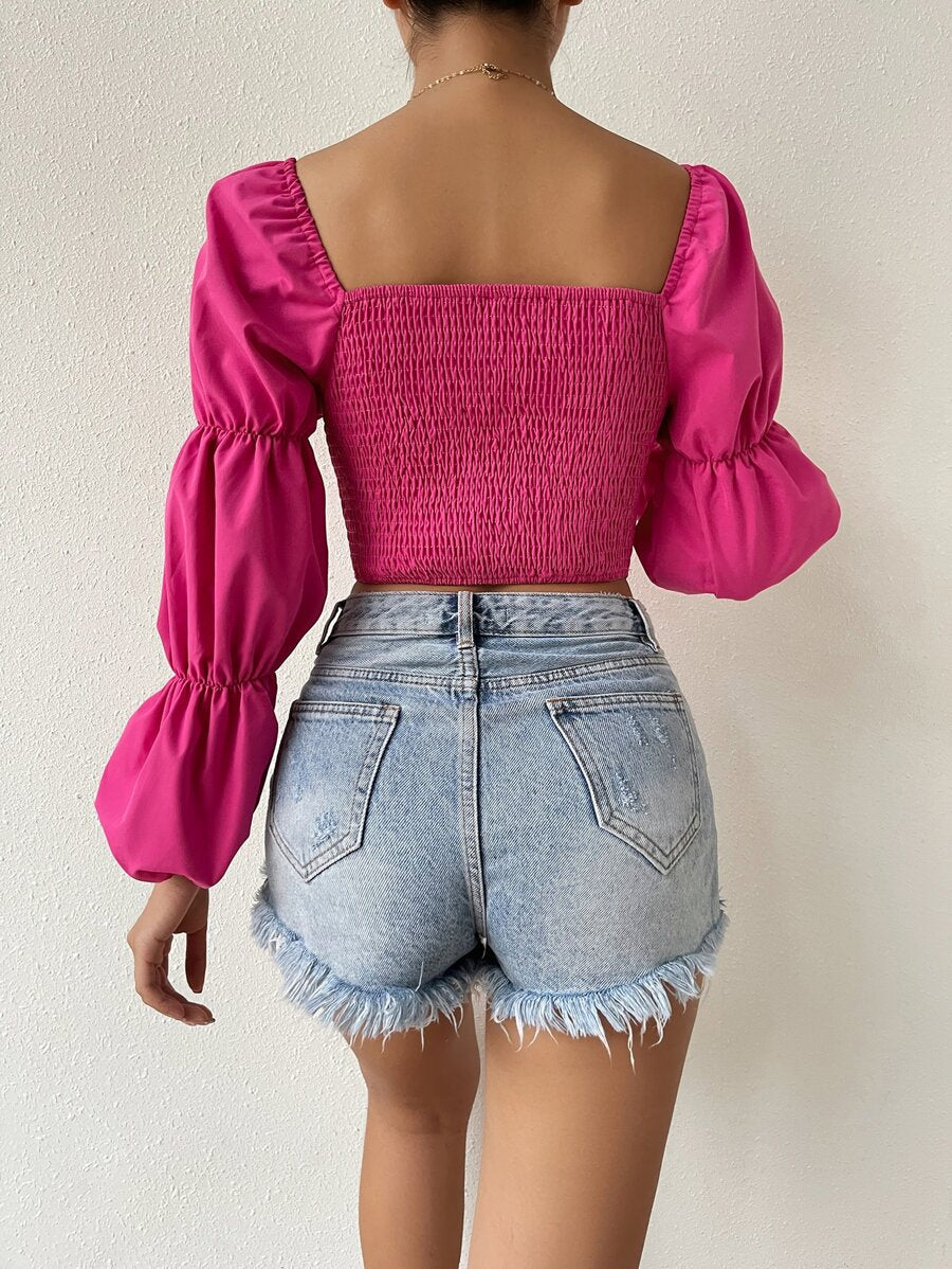 بلوزة قصيرة نسائي