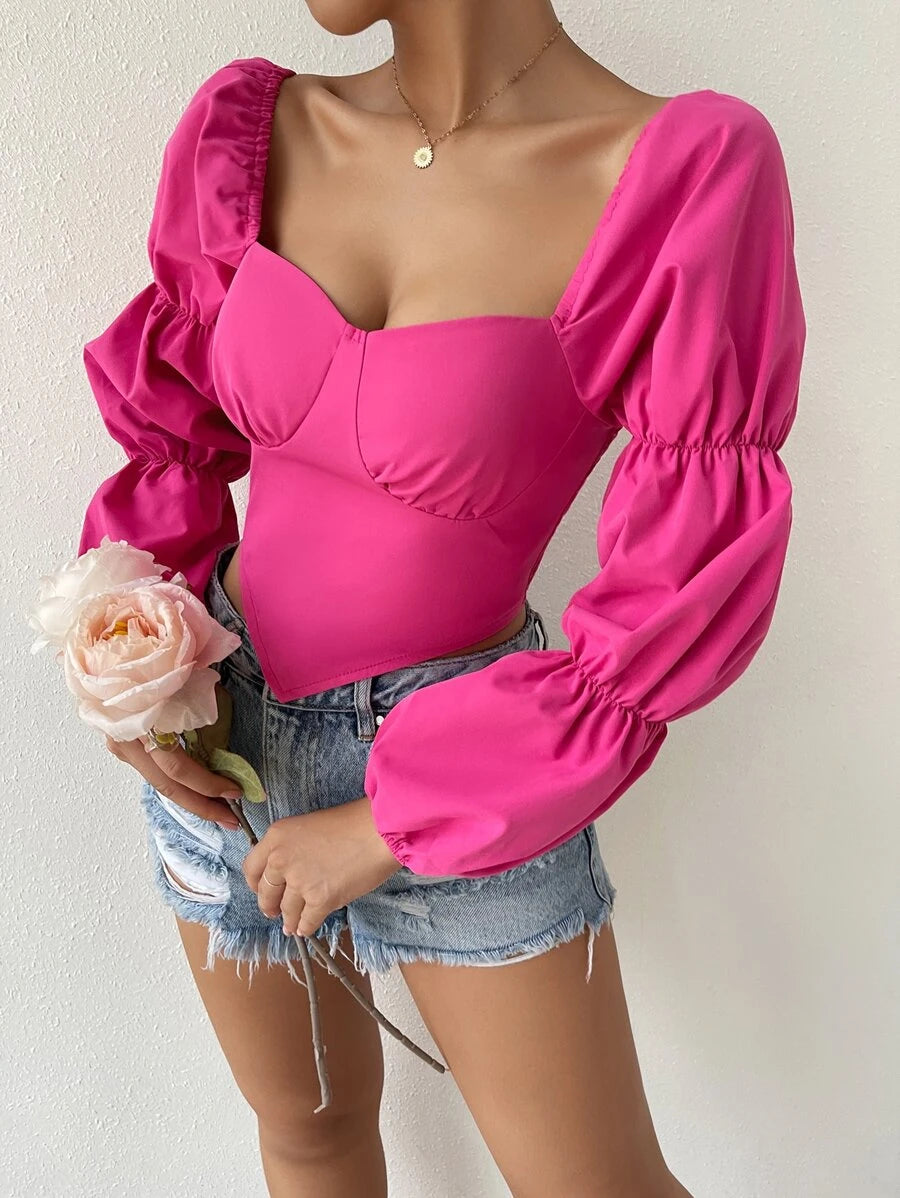 بلوزة قصيرة نسائي