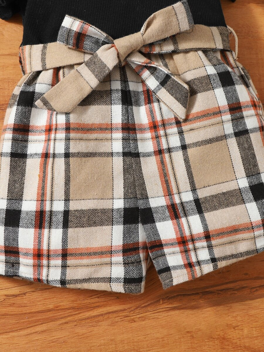 رومبير حفاضات للطفلة الرضيعة بكشكشة الأكمام وحزام