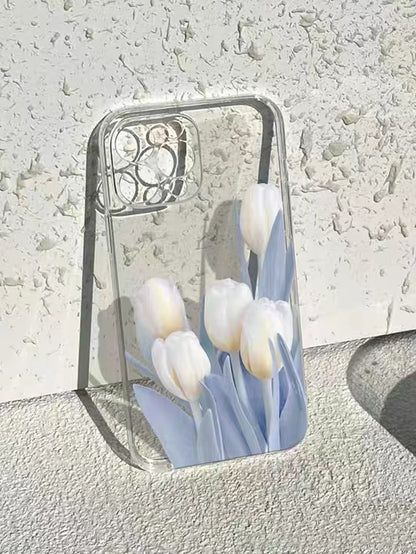 كفر هاتف شفاف رسم توليب