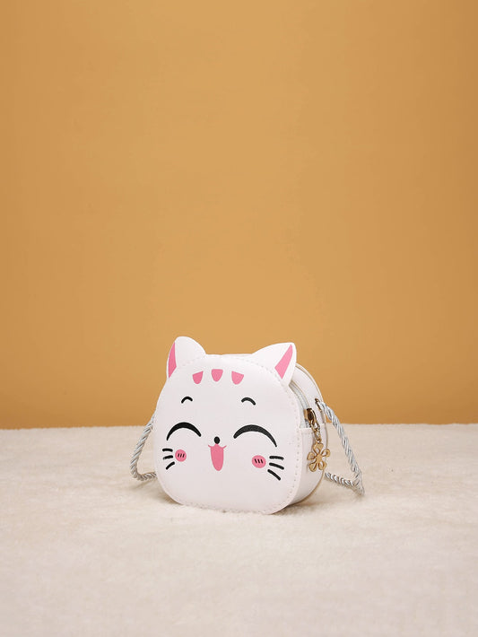 حقيبة كروس صغيرة على شكل قطة كرتونية، محفظة عملات معدنية للأطفال الصغار، حقيبة رياض الأطفال
